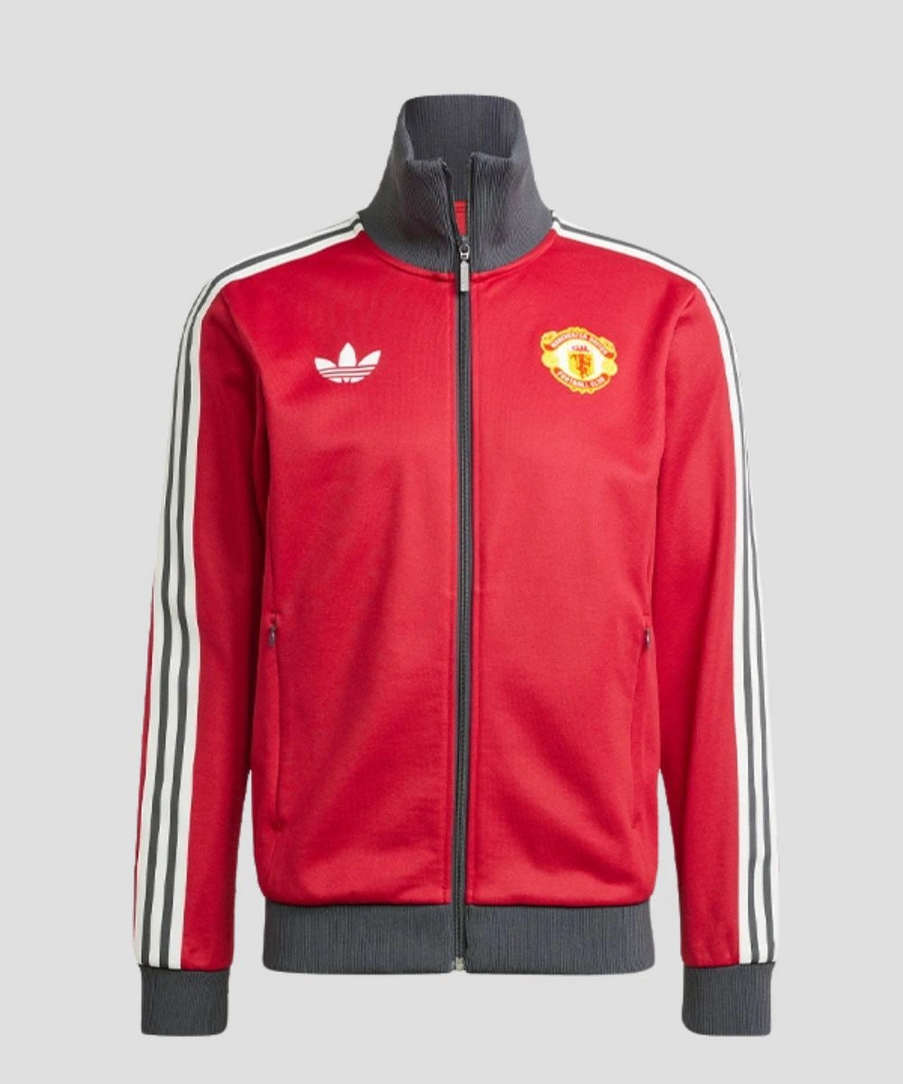 2025 Adidas Manchester United Track Jacket Red