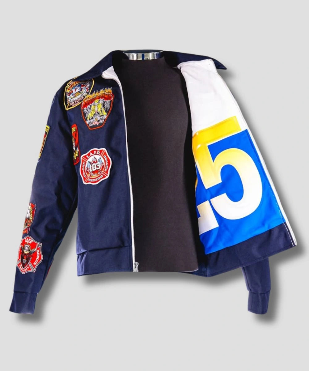 2025 Rams Draft House Los Angeles Rams Los Angeles Fire Department Jacket Blue
