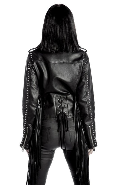 Fringe Leather Jacket