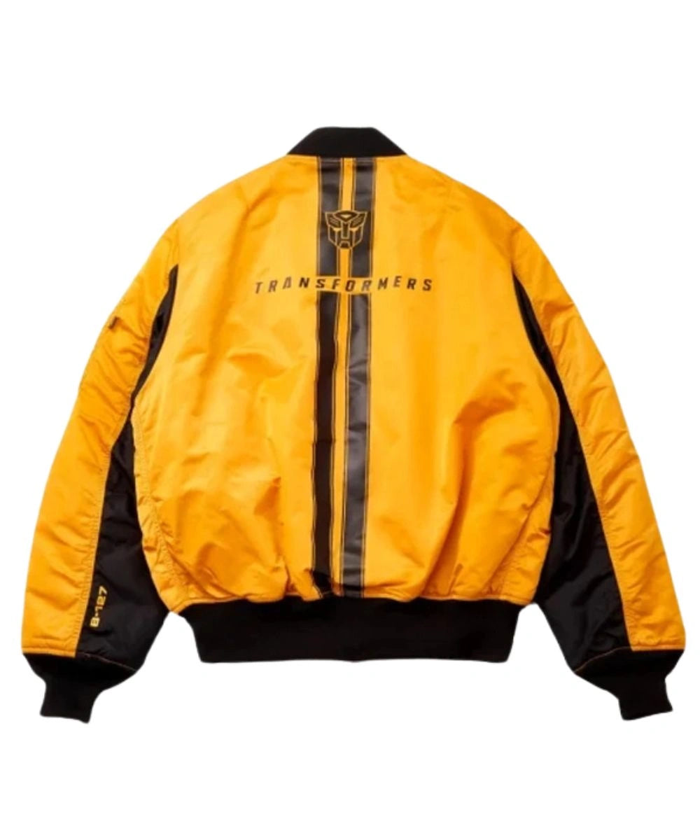 Alpha MA-1 Bumblebee Transformers Reversible Bomber Yellow Jacket