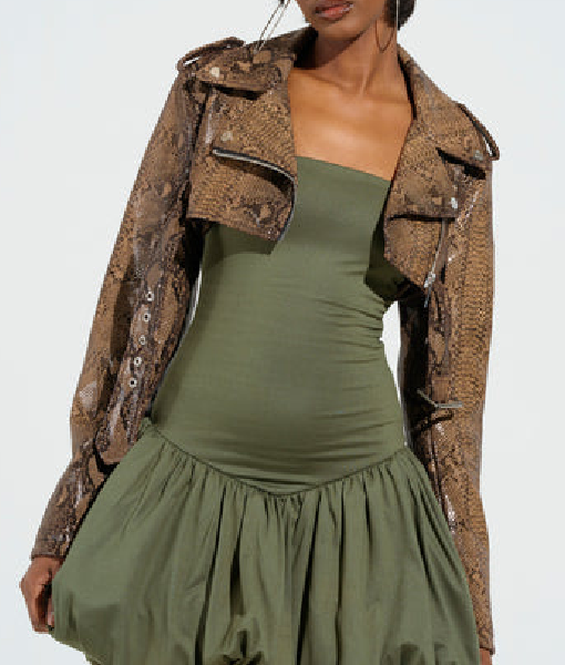 Beyond the Gates 2025 Ambyr Michelle Brown Crop Jacket