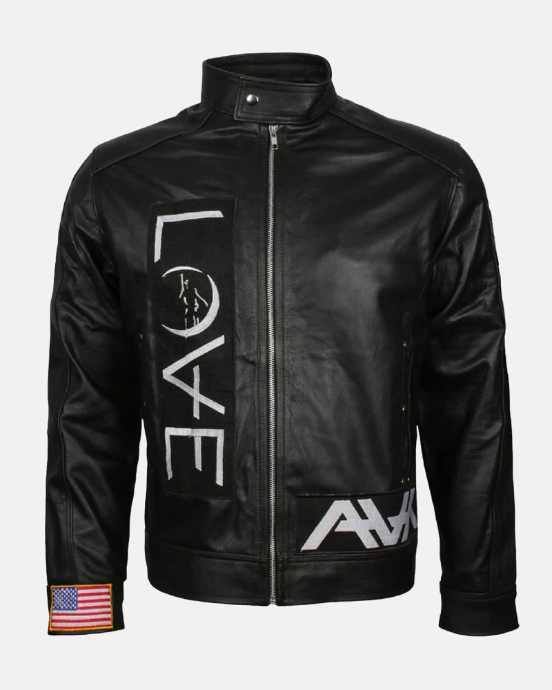 AngelsandAirwavesTomDelongeBlackLeatherBikerJacket
