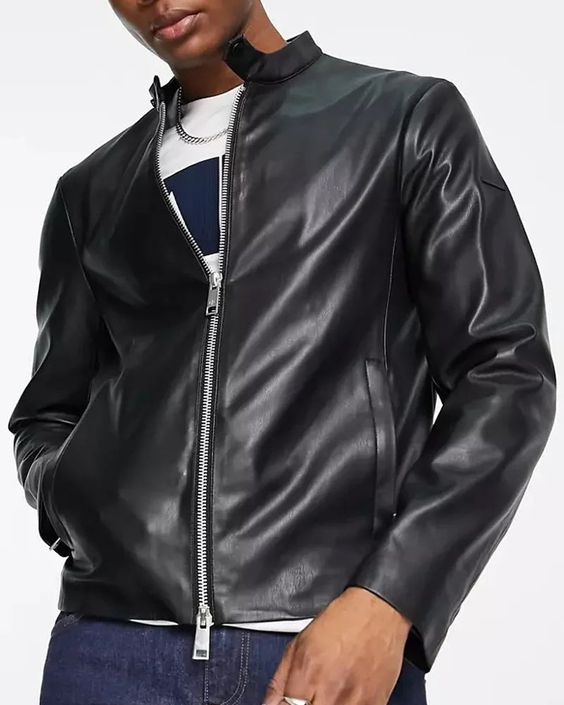 Armani newest Exchange leather jacket