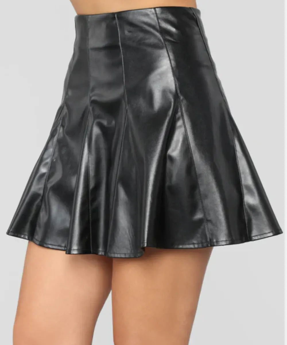 Baby Girl Vegan Leather Skirt