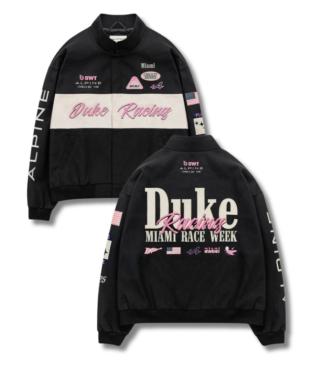 Black BWT Alpine Formula One Team x Duke x Dexter Racing Jacket Mens