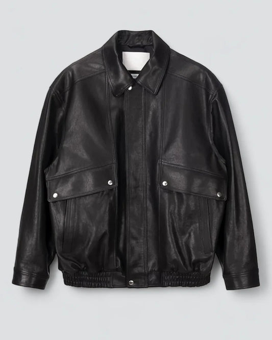 Men Oversized Vintage Leather Jacket