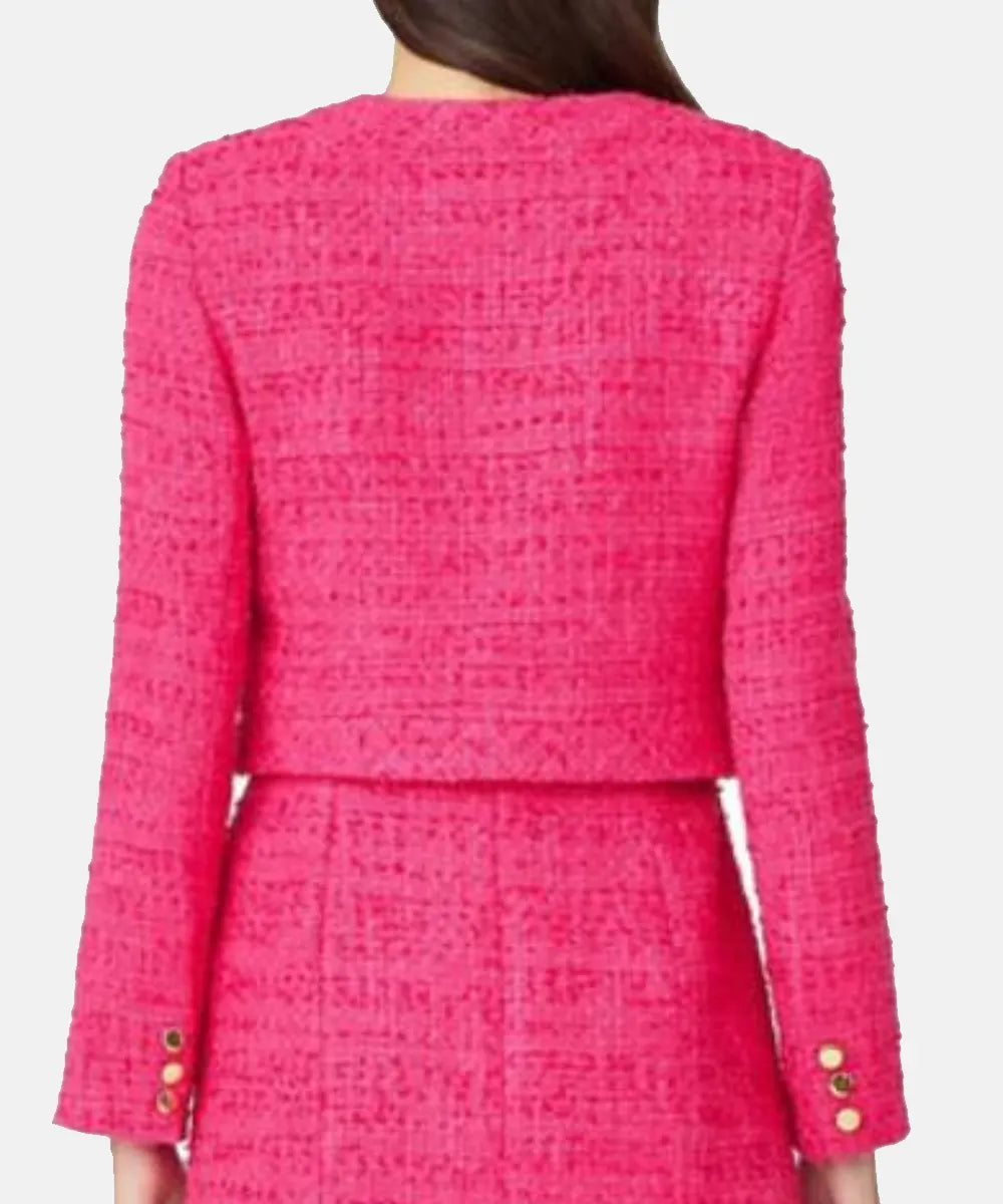 ElizaCoupeTheResidence2025SenatorMargeryPinkTweedCollarlessJacket