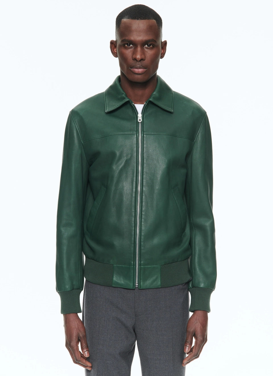 Green Lamb Leather Jacket