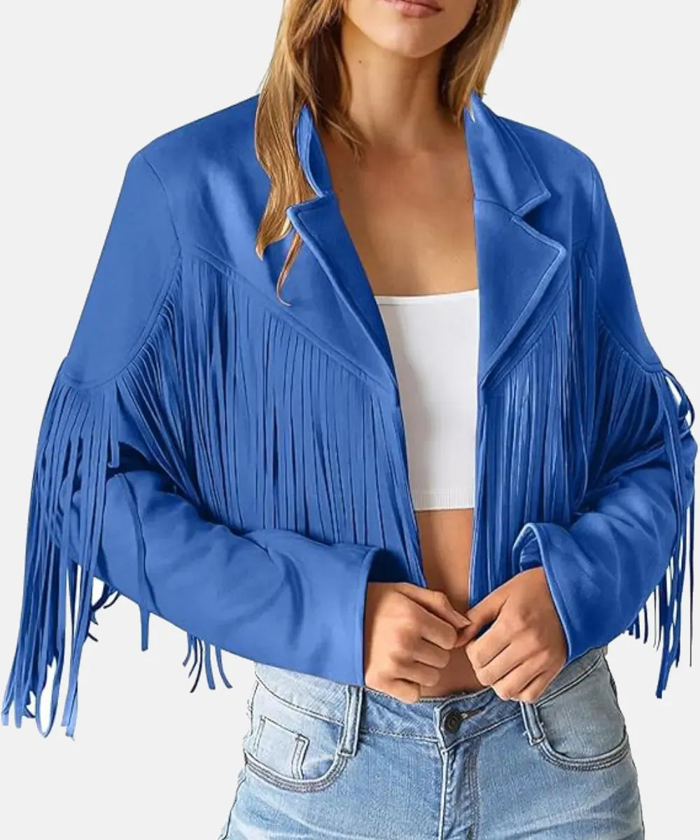 HaileyWrightTheVoiceS27BlueFringeCropJacket