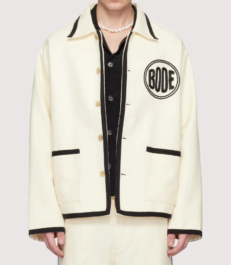 Jimmy Fallon Off white Beaded Player Jacket