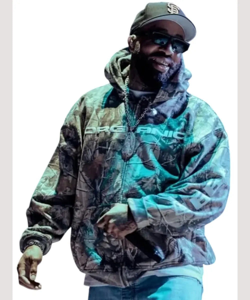 Larry June's 2025 Midnight Organic Camo Hoodie