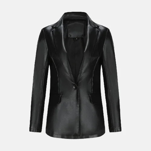 Love Lies Bleeding Kristen Stewart Black Leather Blazer Jacket