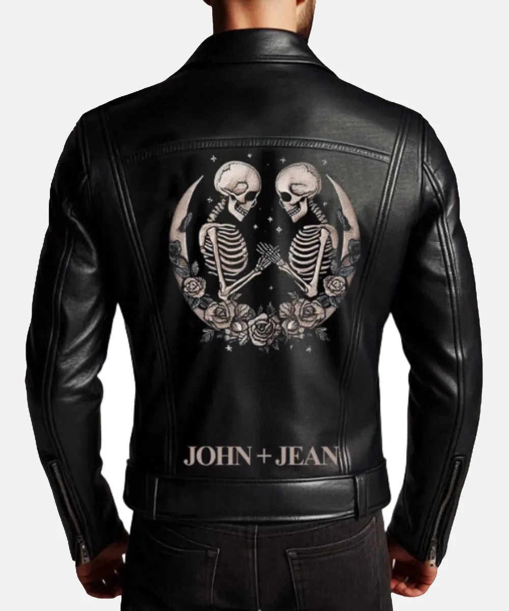 MensCustomSkeletonDesignBachelorettePartyLeatherJacket