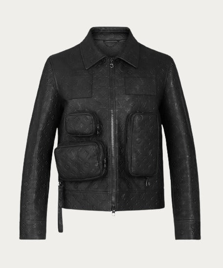 Mens Louis Vuitton LV Monogram Embossed Utility Jacket