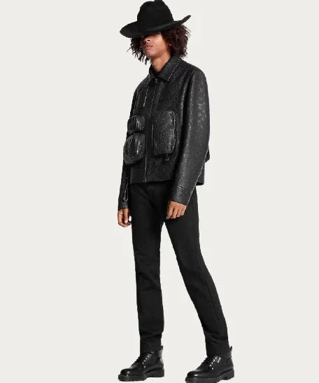 Monogram Embossed Utility Jacket