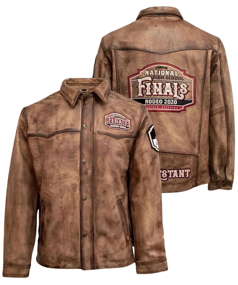 NHSFR 2025 Contestant Leather Brown Jacket