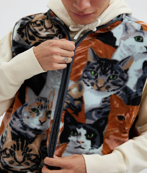 NathanBroxtonTheThundermansUndercoverJynxCatPrintVest