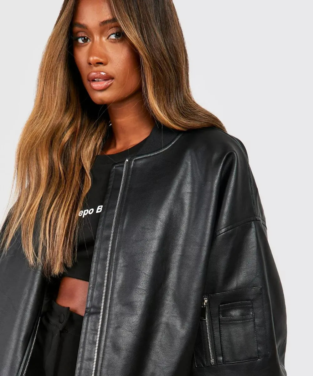 Patent leather bomber jacket hotsell