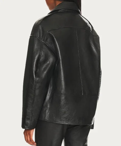 Women_s Vintage GRLFRND Alek Drop Shoulder Black Leather Jacket