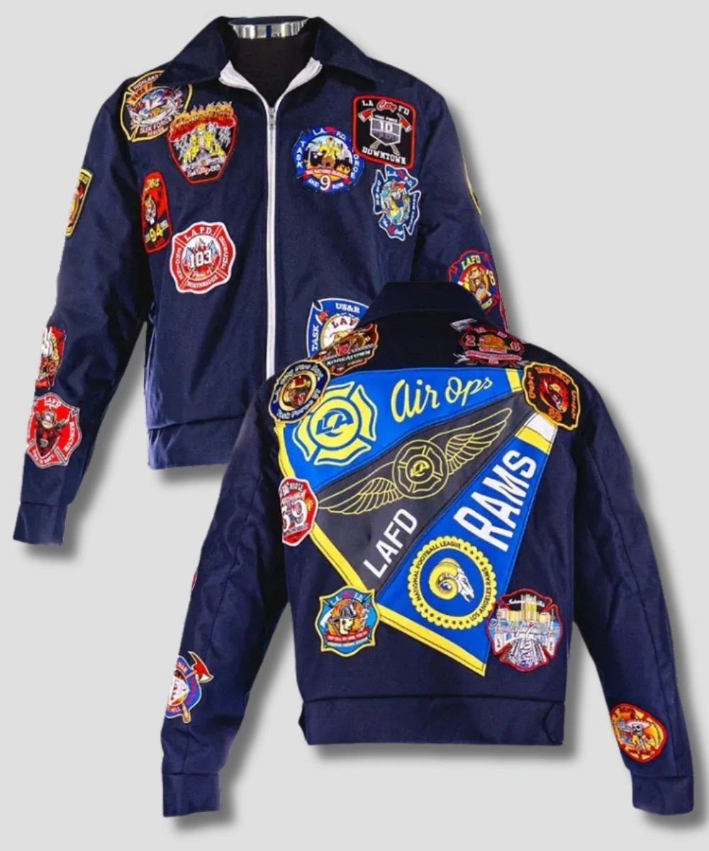 Rams Draft House Los Angeles Rams LAFD Blue Jacket 2025
