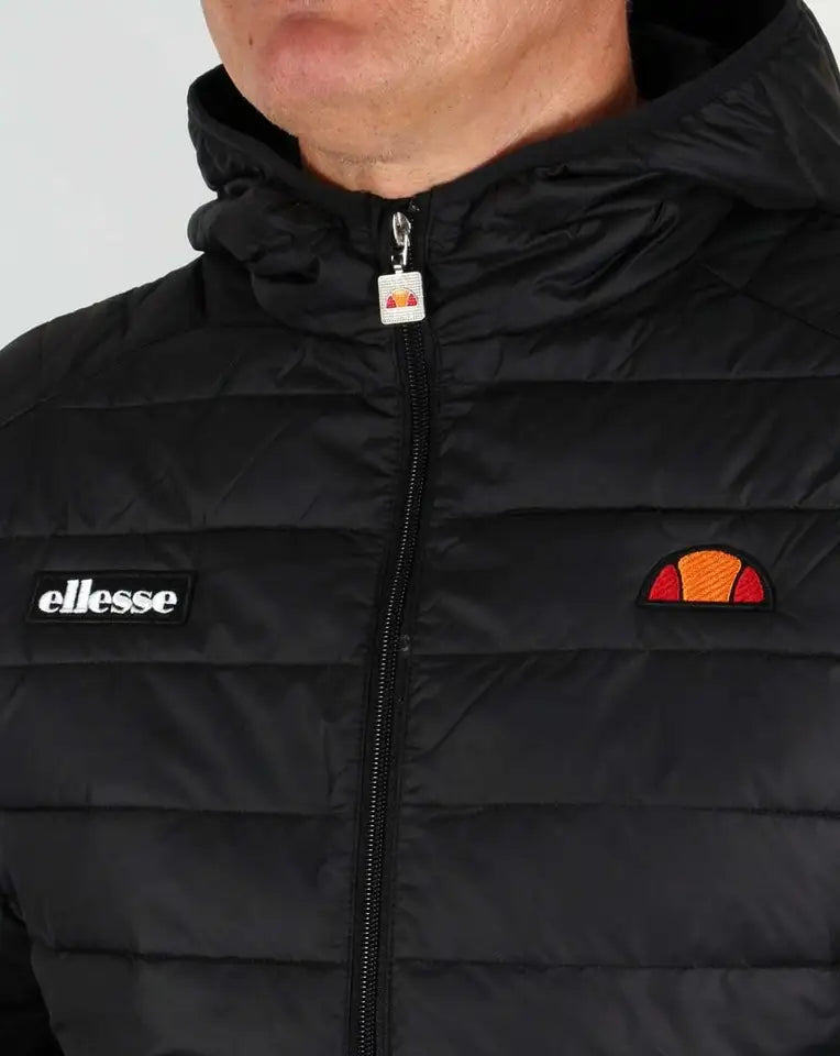 ShopEllesseLombardyBlackHoodedPufferJacke
