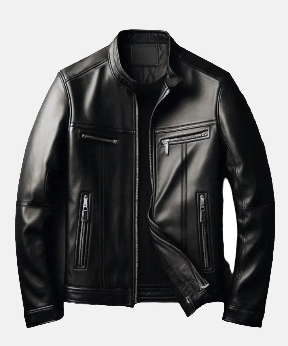 SkeletonDesignLeatherJacket