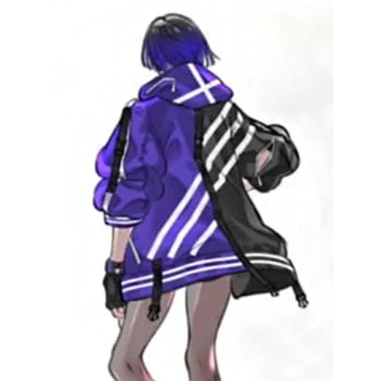Takken 8 Reina Mishima Purple and Black Bomber Jacket