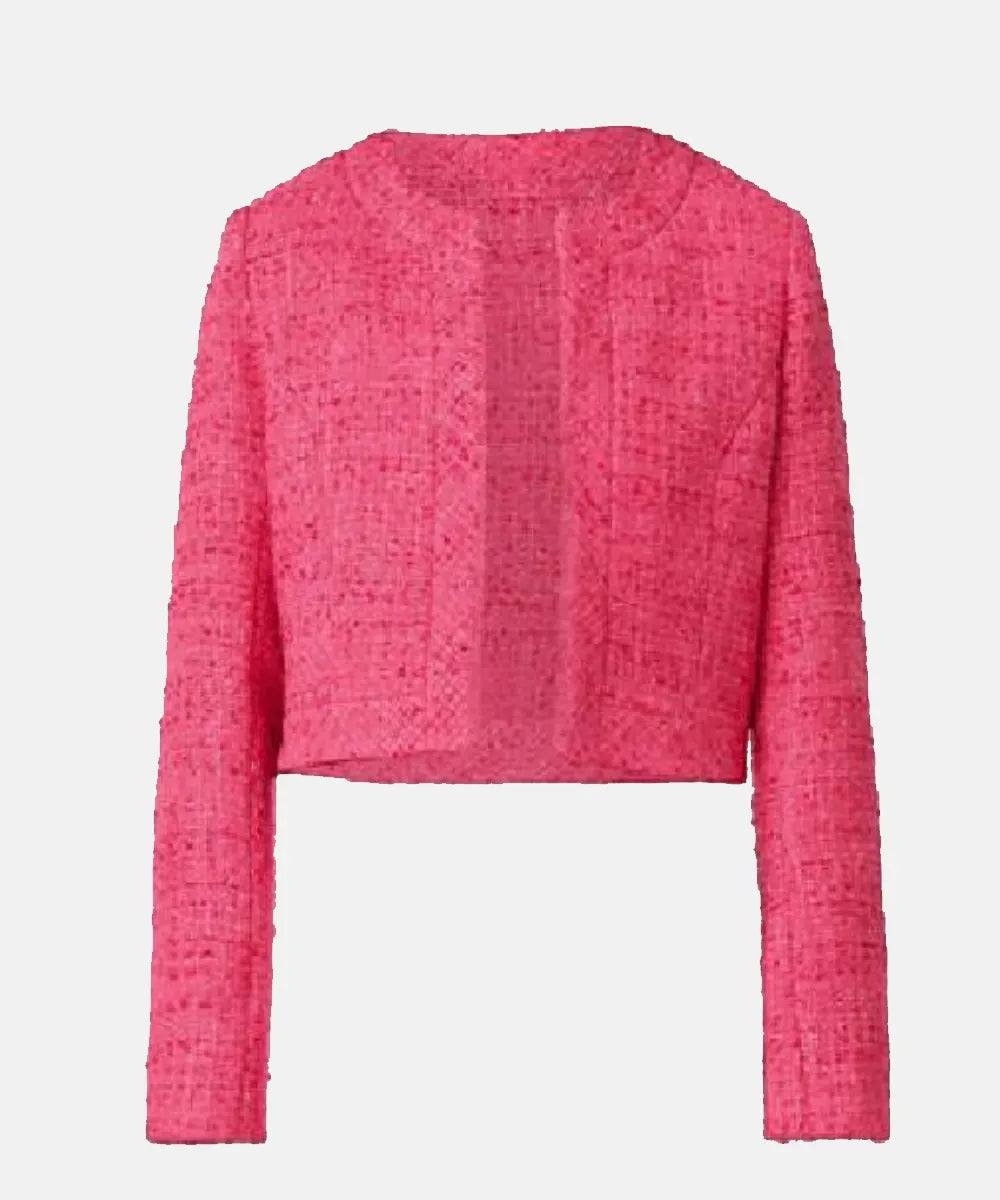 TheResidence2025ElizaCoupePinkCollarlessCropJacket