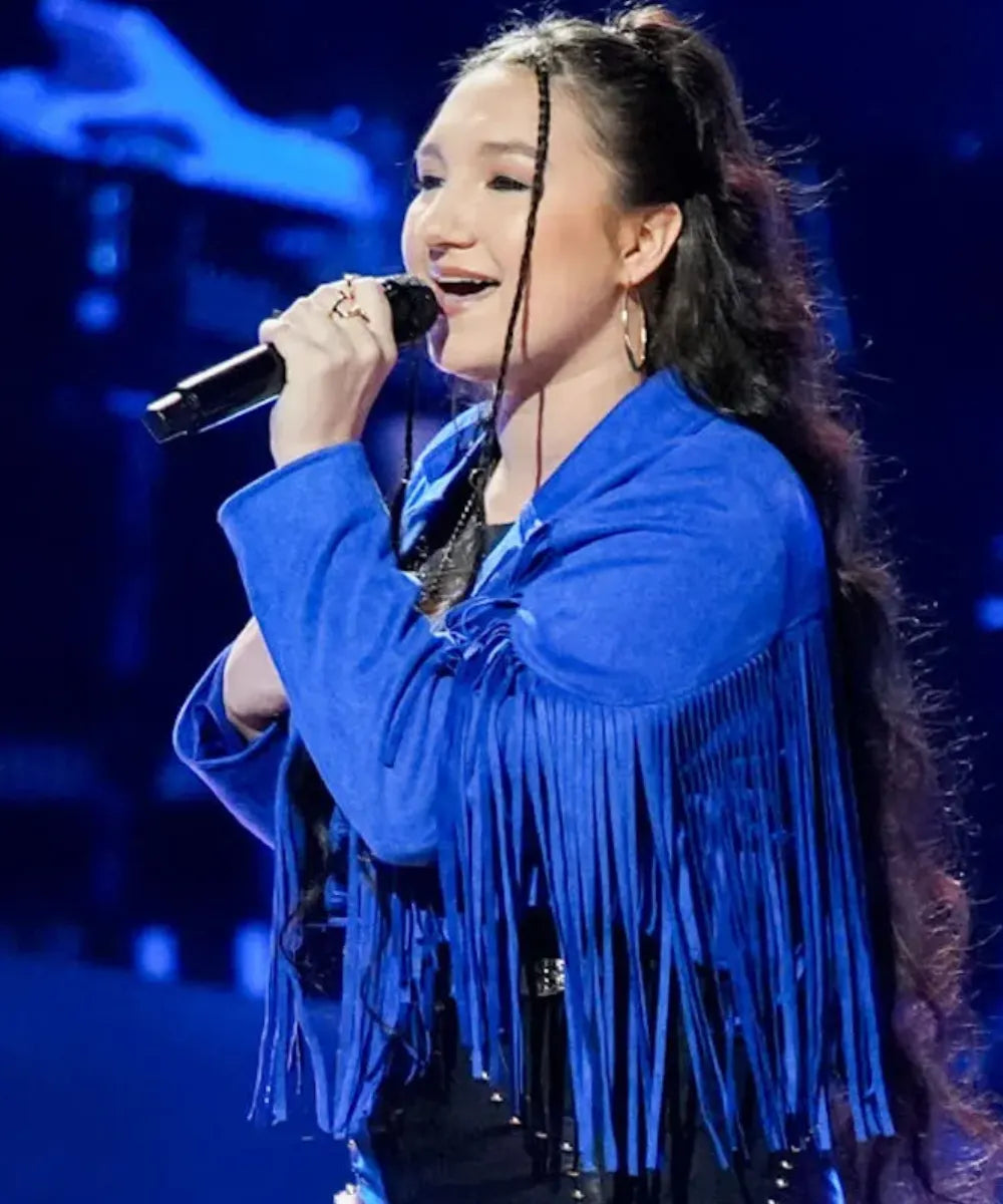 TheVoiceS27HaileyWrightBlueFringeCropJacket