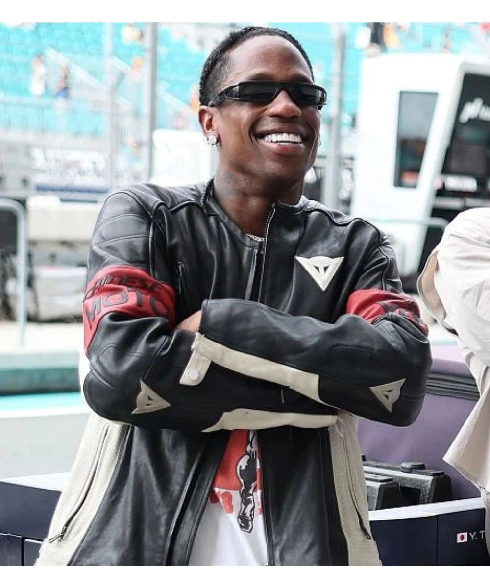 Travis Scott F1 Grand Prix of Miami Leather Jacket