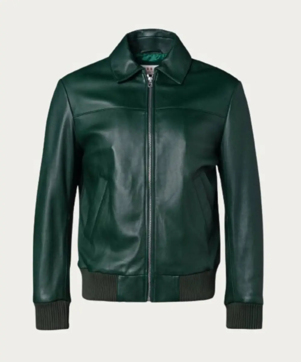 men leather jackets green