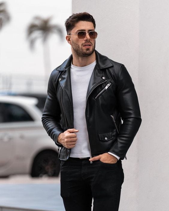 Men's Black Leather Jacket