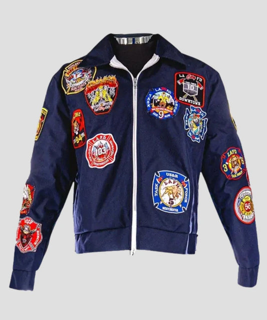2025 Rams Draft House Los Angeles Rams LAFD Jacket Blue