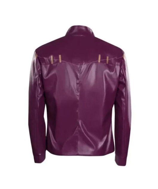 Men Purple Halloween Special Leather Jacket