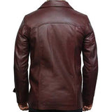 Men Brown Trench Leather Coat