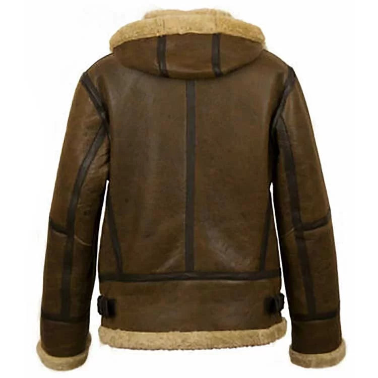 Women Brown Shearling Fur Leather Jacket