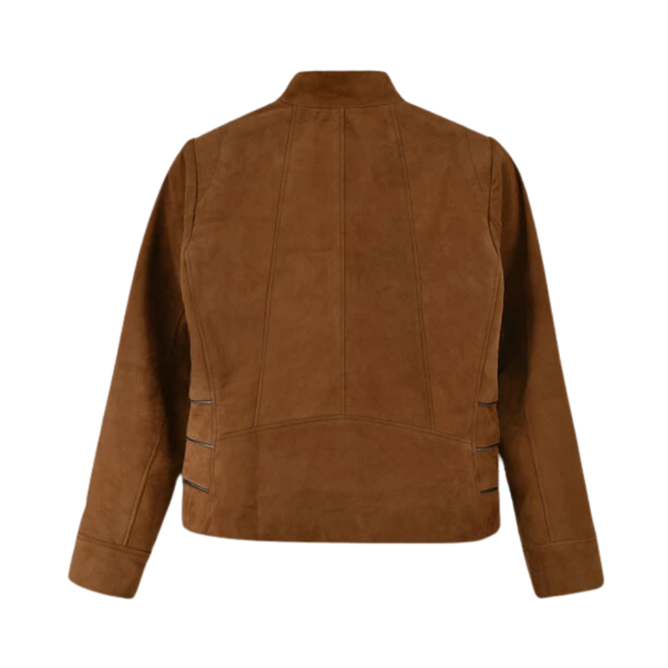 Caramel Suede Leather Jacket