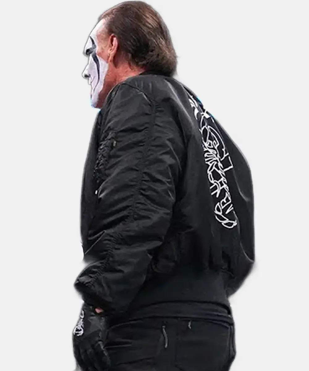 AEWDynamiteStingBlackVarsityJacket