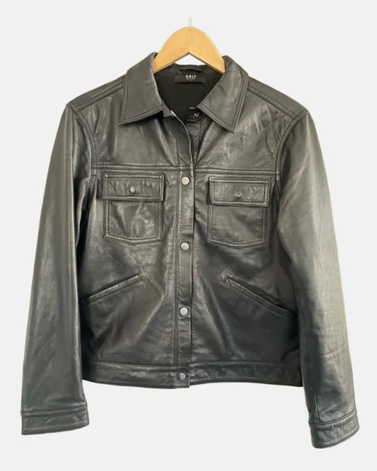 Able Annie Green Leather Jacket