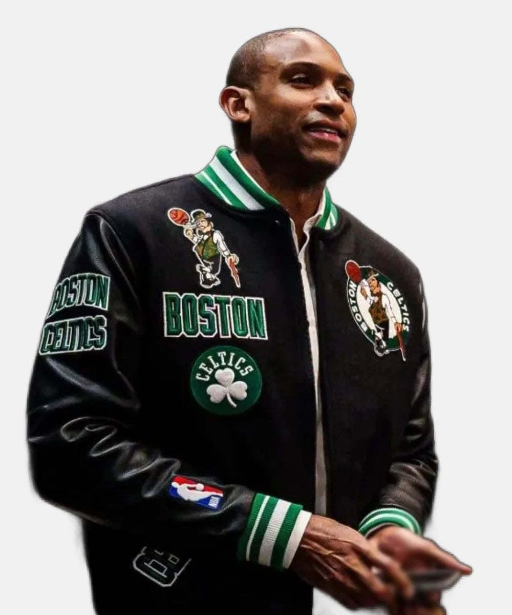 AlHorfordBostonCelticsBlackVarsityBomberJacket_Unisex