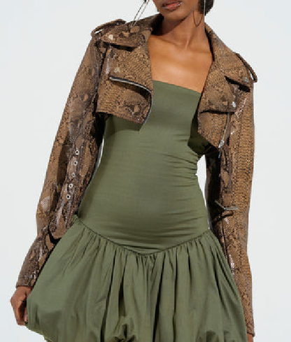 Beyond the Gates 2025 Ambyr Michelle Brown Crop Jacket