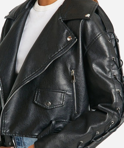 Black Biker Leather Jacket