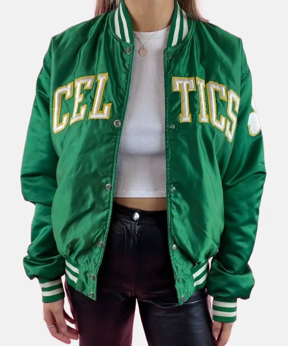 BostonCelticsStarterBomberGreenJacket