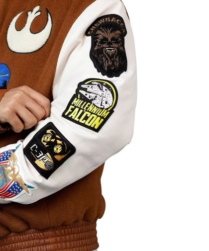 Brown Jeff Hamilton X Star Wars Rebels Jacket For Men