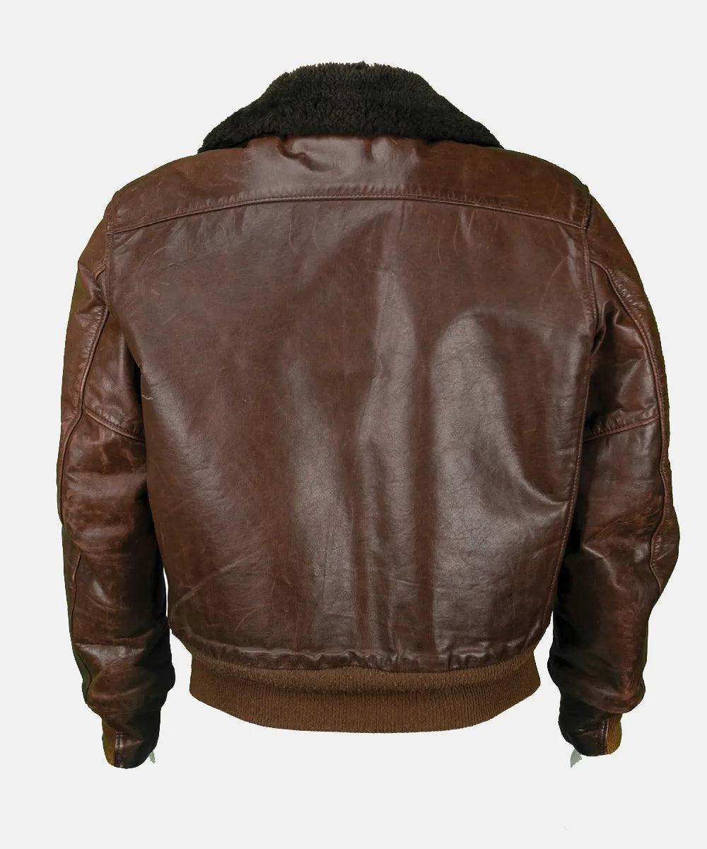 CEOOfAppleSteveJobIMBBrownLeatherShearlingBomberJacket