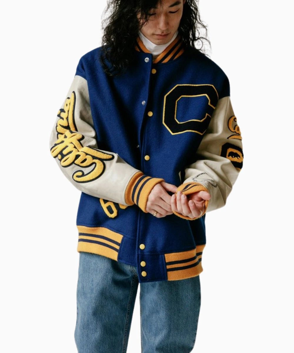 Calvin Klein 205W39NYCUC Berkeley Blue/White Varsity Jacket Womens