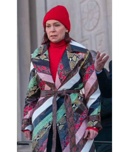 CarriePrestonElsbethS02ElsbethTascioniMulticolorSnakeskinPrintTrenchCoat