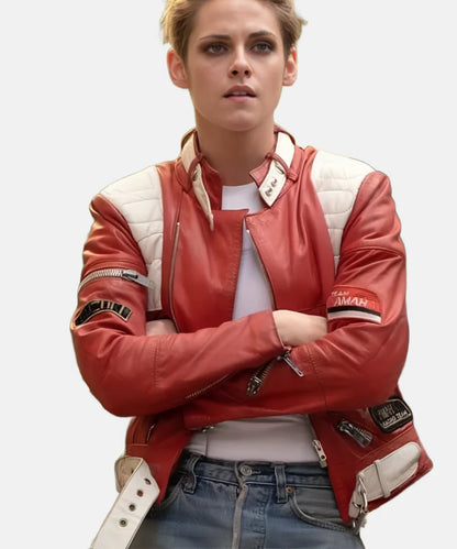 Charlie’s Angels Kristen Stewart Red Leather Jacket