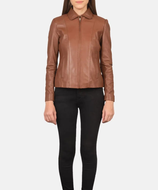 Colette Brown Leather Jacket