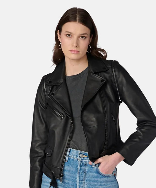 Covertible 2 in 1 Vest Moto Leather Jacket